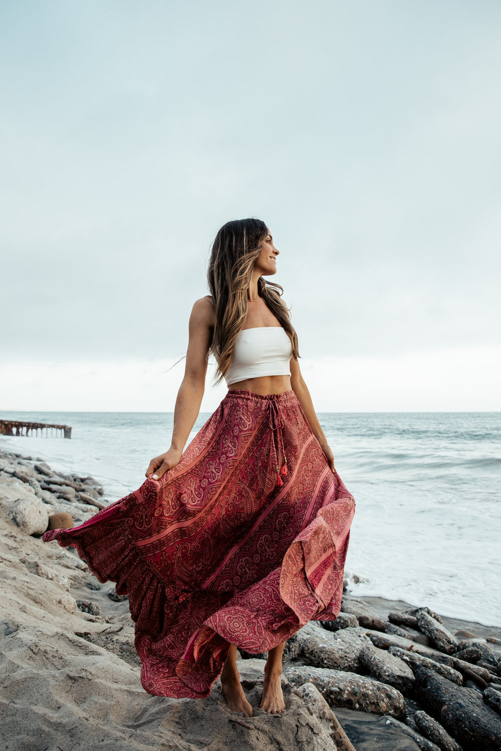 Colombian Sunsets Maxi Skirt - Appelov
